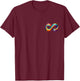 Neurodiversity Infinity Sign Rainbow Symbol Autism Awareness T-Shirt - T-Shirt | Maroon