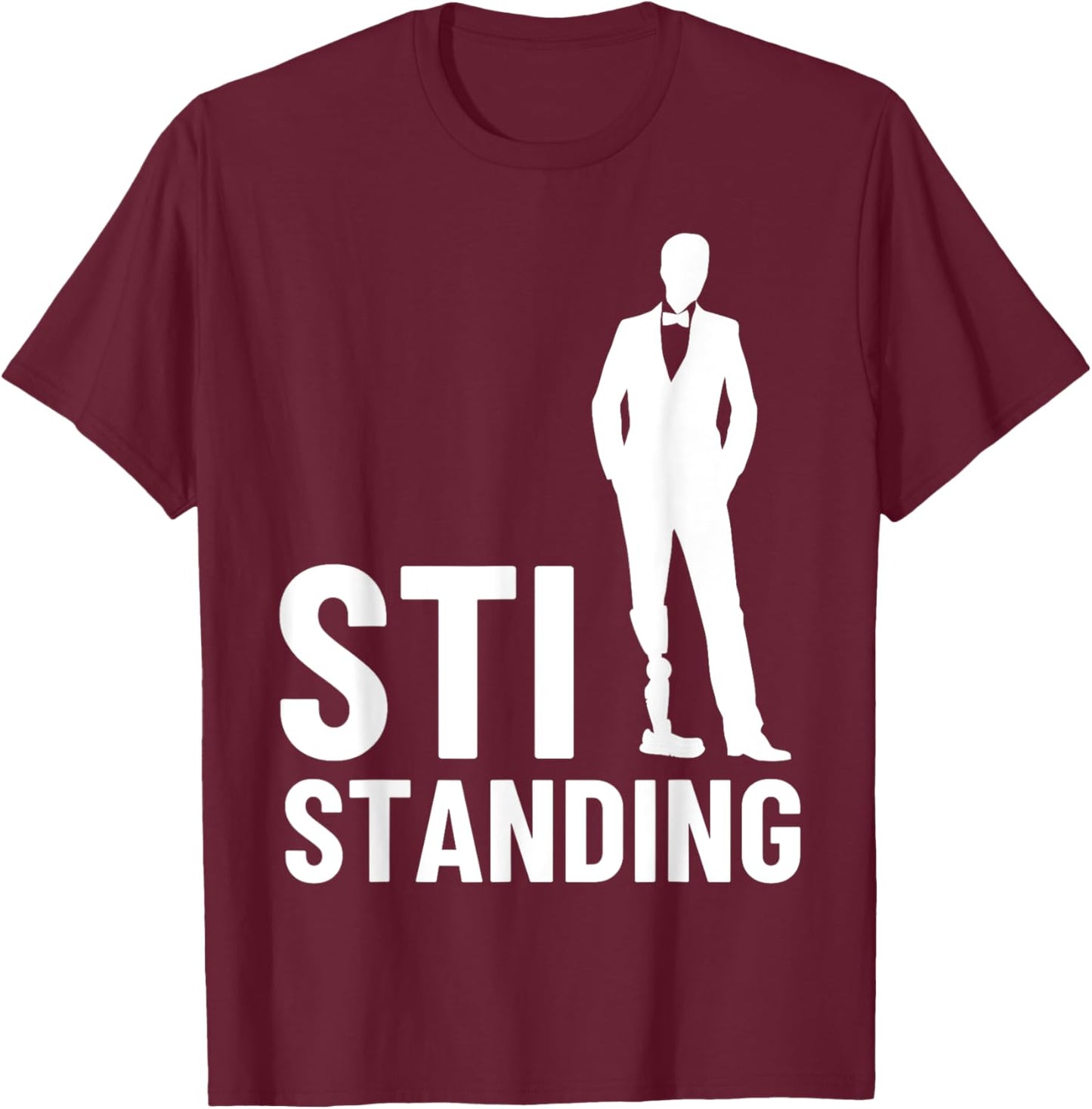 Leg Amputee Art Women Prosthetic Leg Amputation T-Shirt - T-Shirt | Maroon
