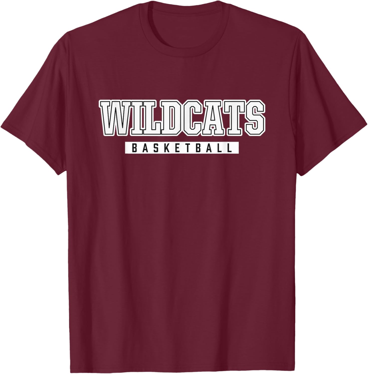 Wildcats Basketball Fletcher High School T-Shirt - T-Shirt | Maroon