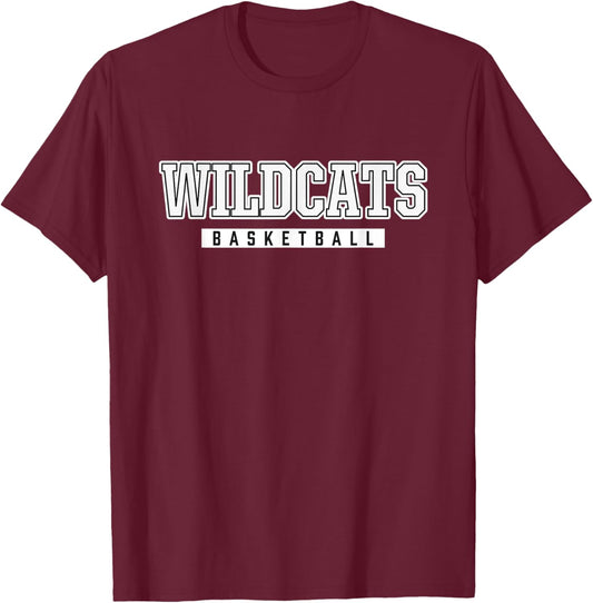 Wildcats Basketball Fletcher High School T-Shirt - T-Shirt | Maroon