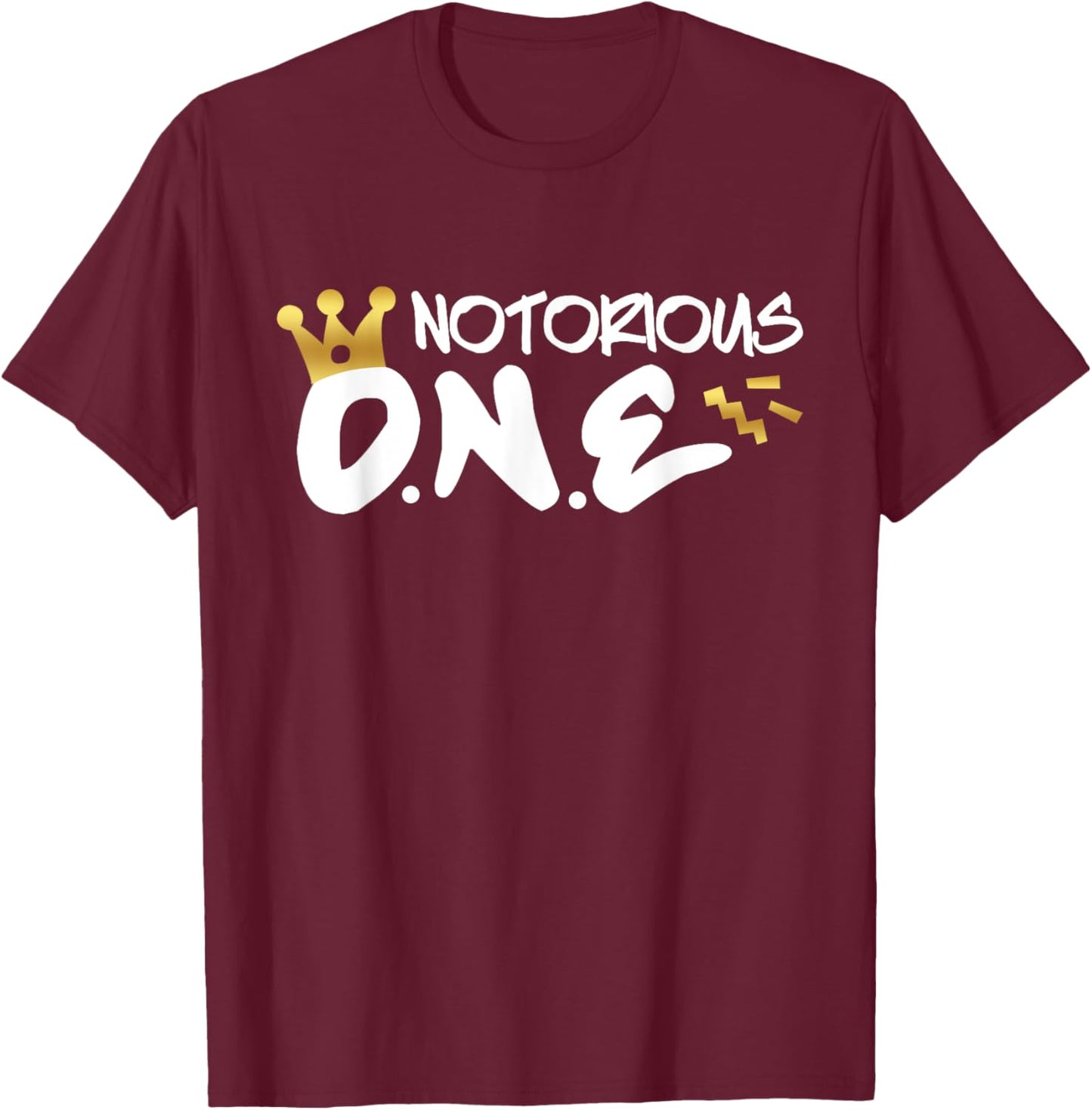 One Of The Notorious One Old School 1st Hip Hop Birthday T-Shirt - T-Shirt | Maroon