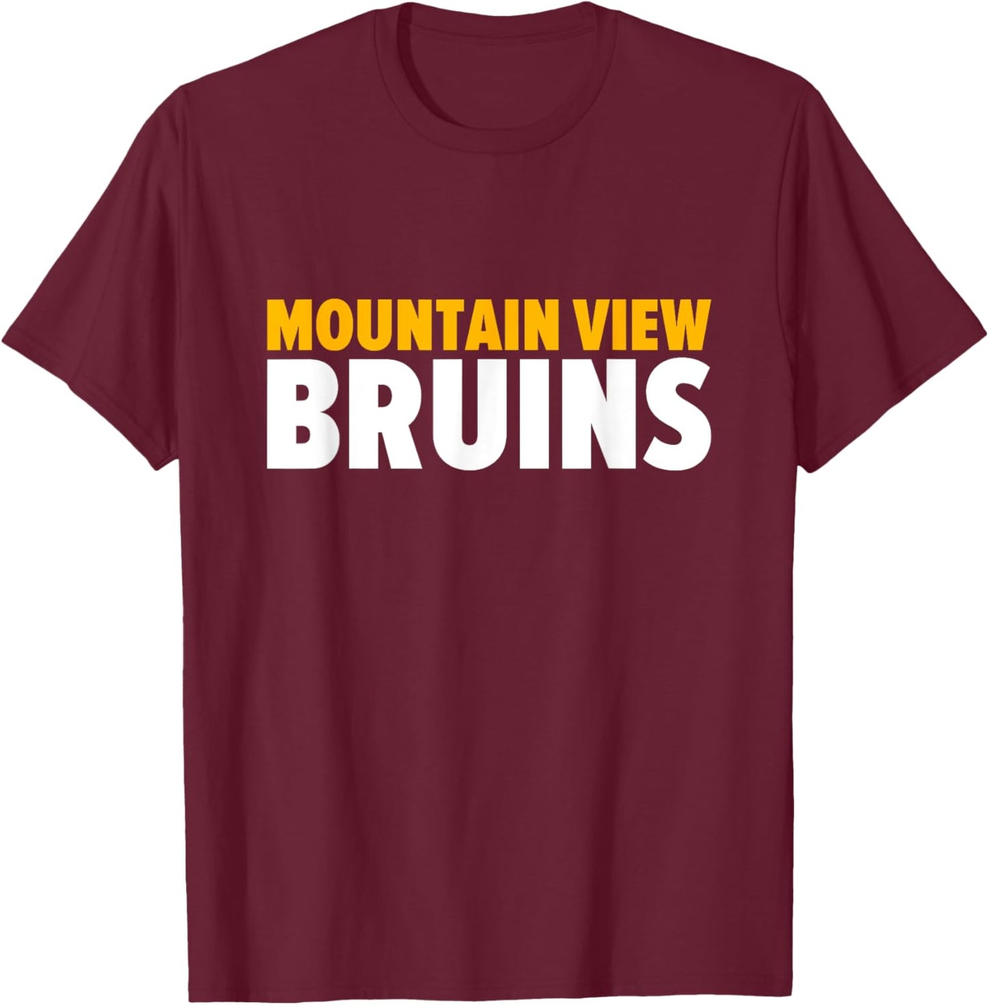 Mountain View Bruins Bold T-Shirt - T-Shirt | Maroon