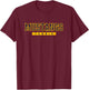 Portage Central Mustangs Tennis T-Shirt - T-Shirt | Maroon