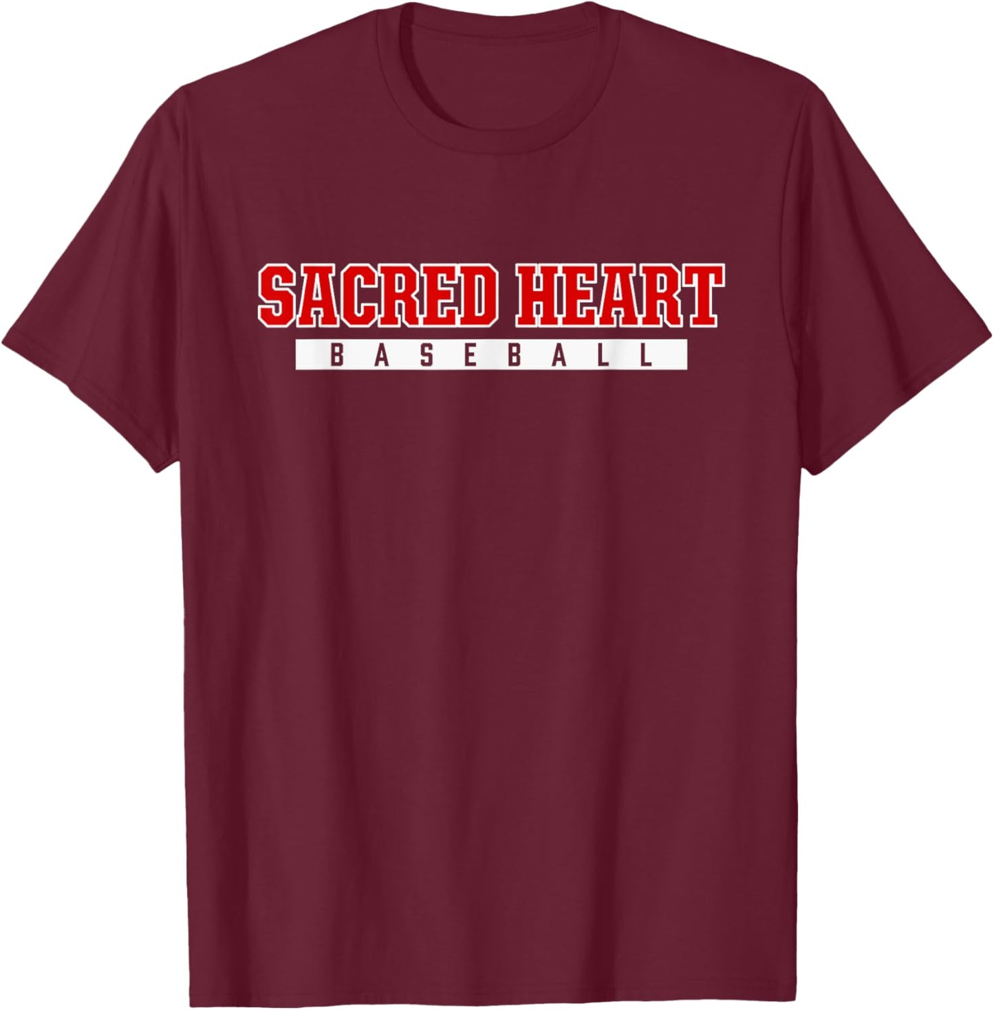 Sacred Heart School Baseball T-Shirt - T-Shirt | Maroon