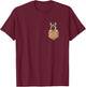 German Shepherd In Pocket Dog Owner Cute Puppy Lover T-Shirt - T-Shirt | Maroon