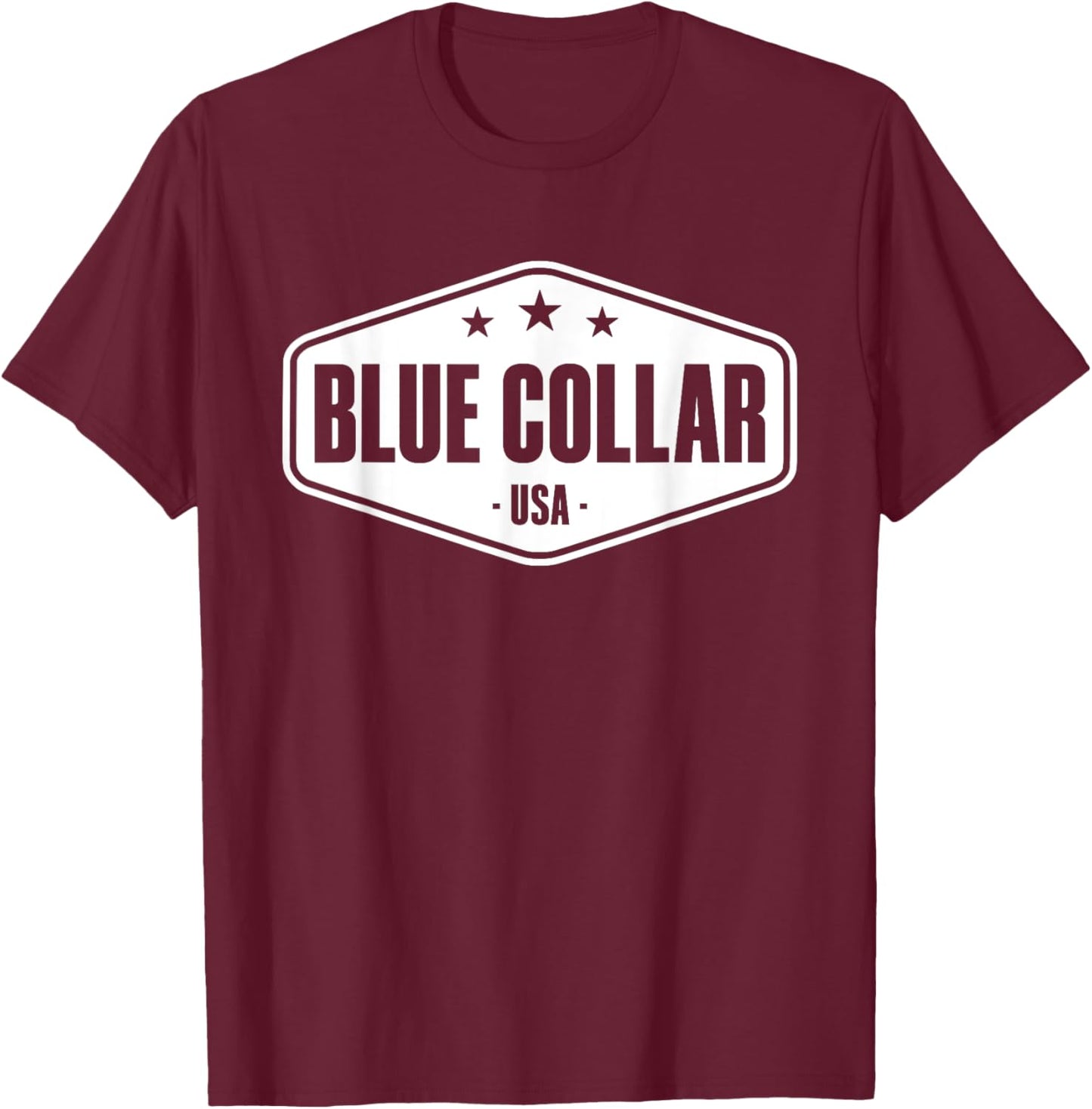 Blue Collar Worker Mechanic Workwear Blue Collar T-Shirt - T-Shirt | Maroon