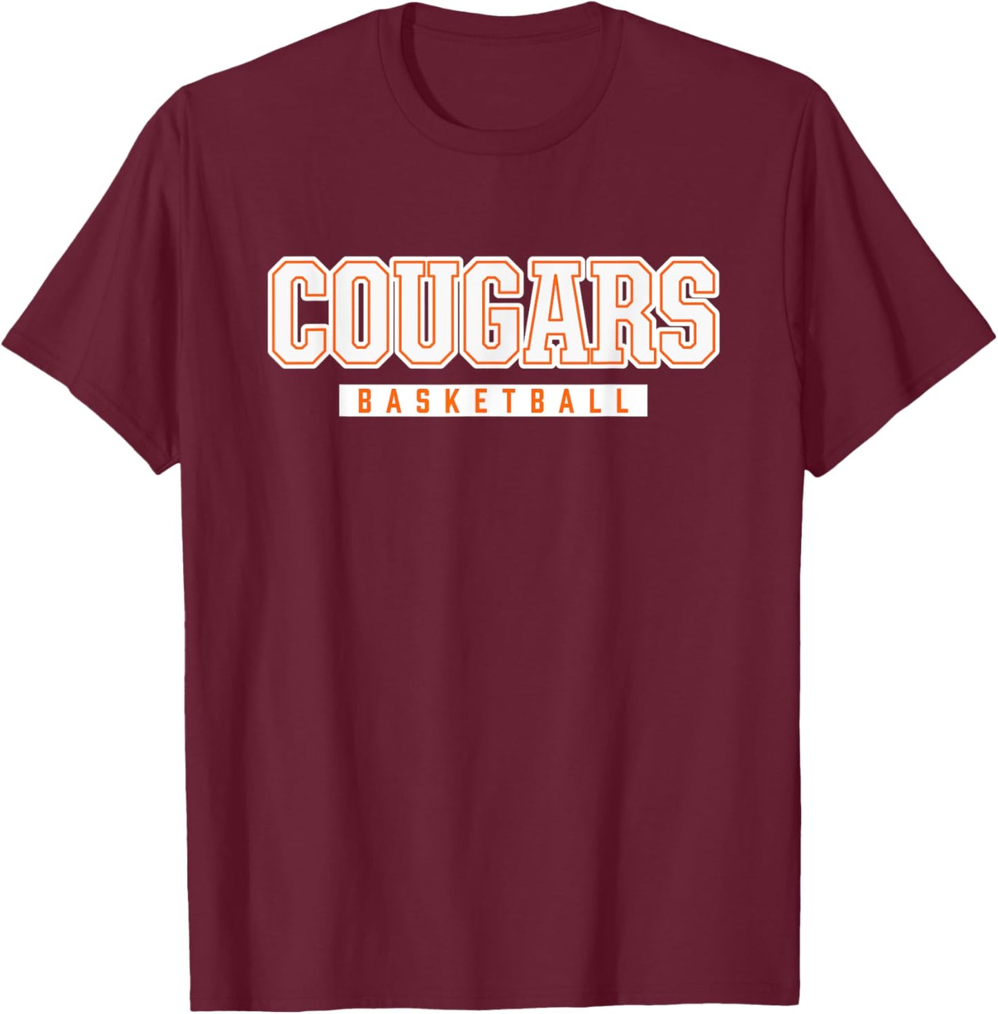 Cougars Basketball Northside High School T-Shirt - T-Shirt | Maroon