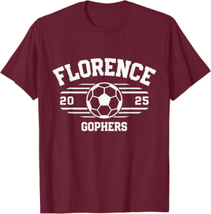 Florence Gophers Soccer Ball 2025 T-Shirt - T-Shirt | Maroon