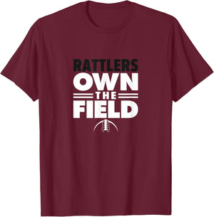 Ronald Reagan High School Own the Field T-Shirt - T-Shirt | Maroon