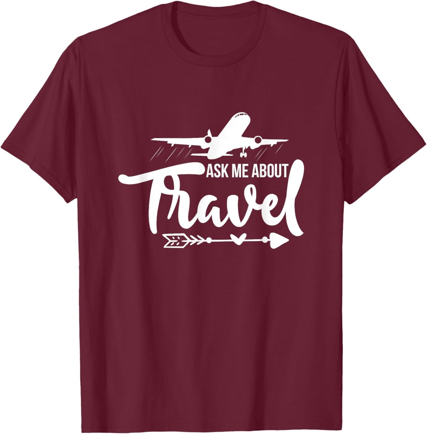 Ask me about Travel Travel agent T-Shirt - T-Shirt | Maroon