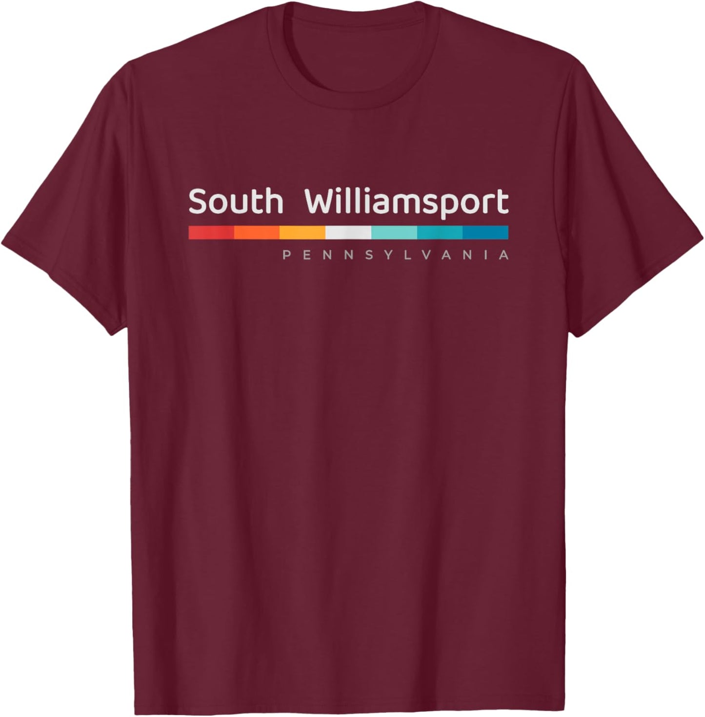 South Williamsport PA Pennsylvania Retro Design T-Shirt - T-Shirt | Maroon