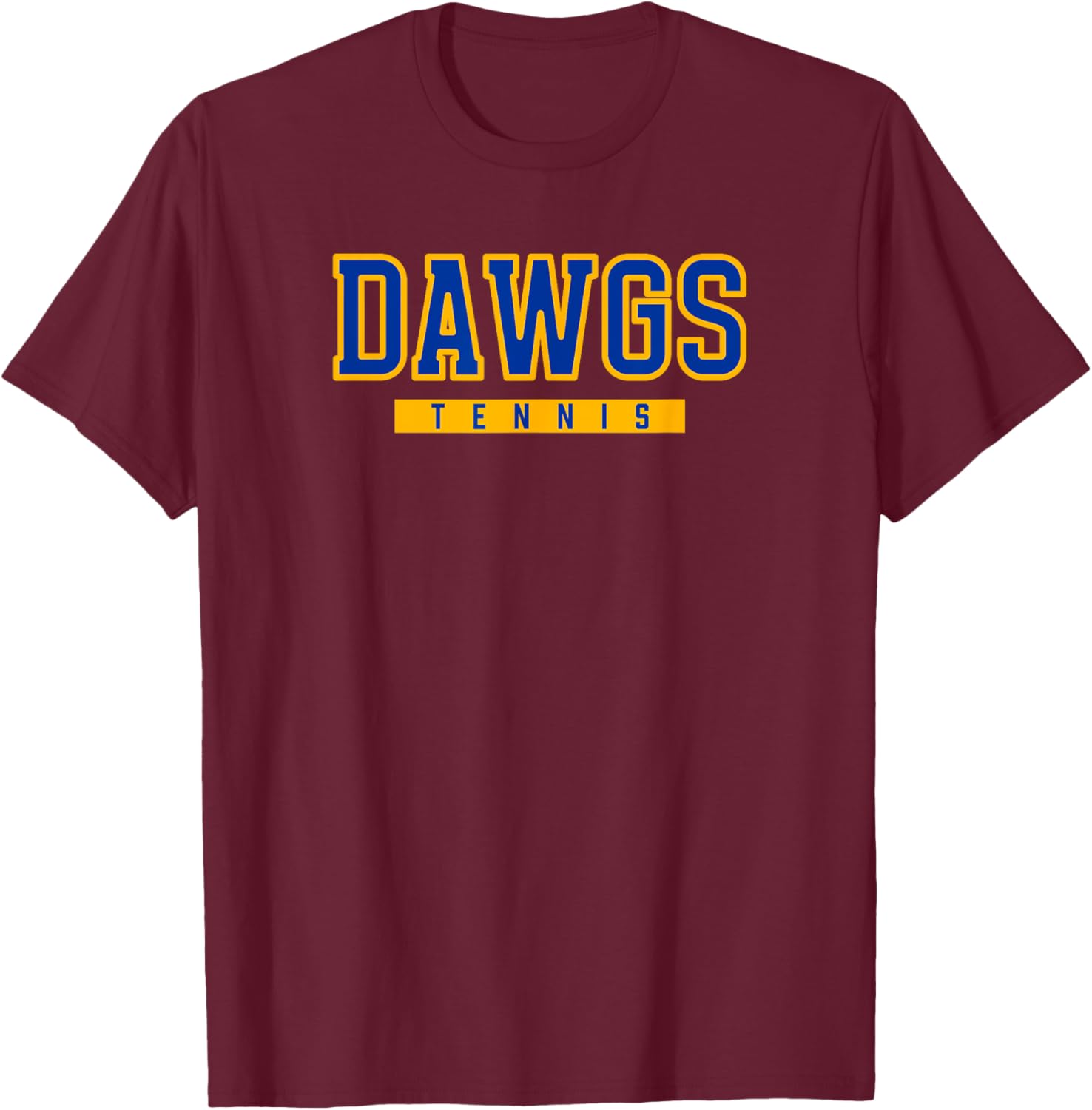 Copperas Cove Dawgs Tennis T-Shirt - T-Shirt | Maroon