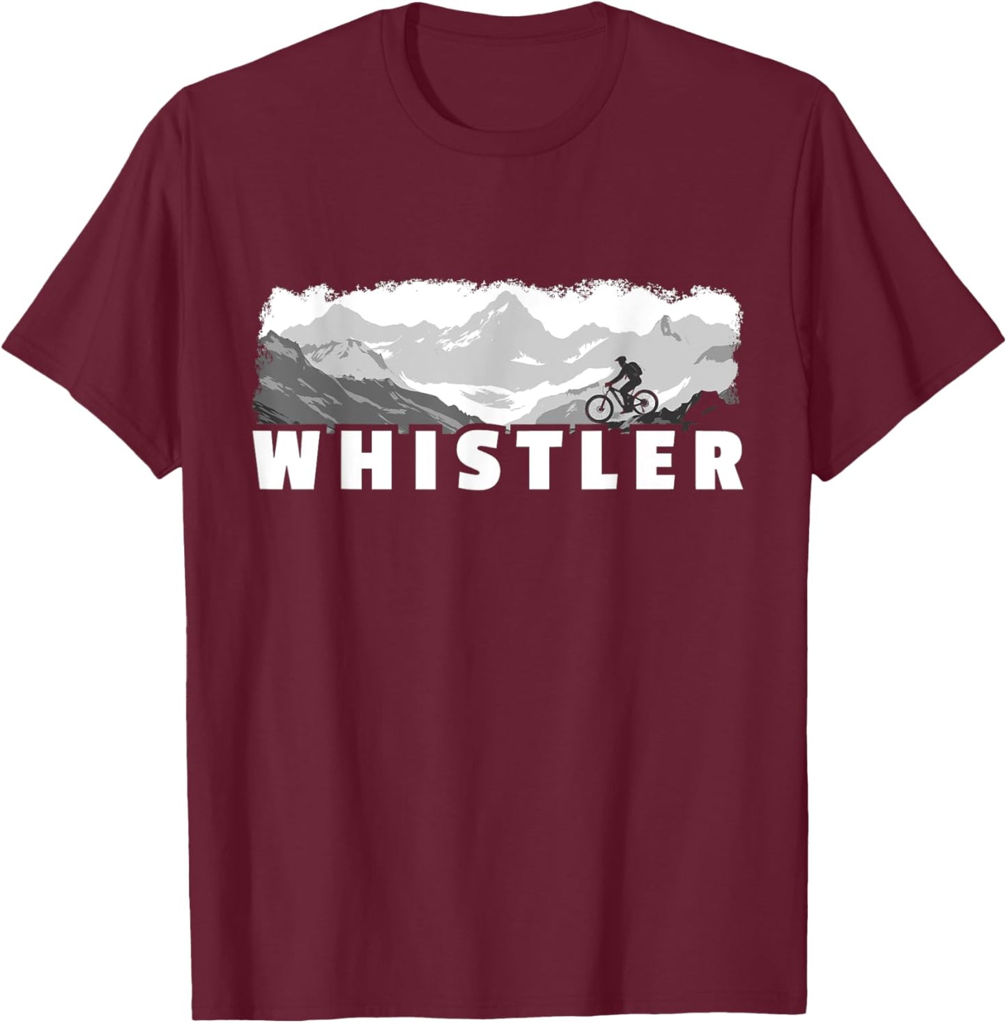 Whistler British Columbia Canada Mountain Biking MTB Cycling T-Shirt - T-Shirt | Maroon