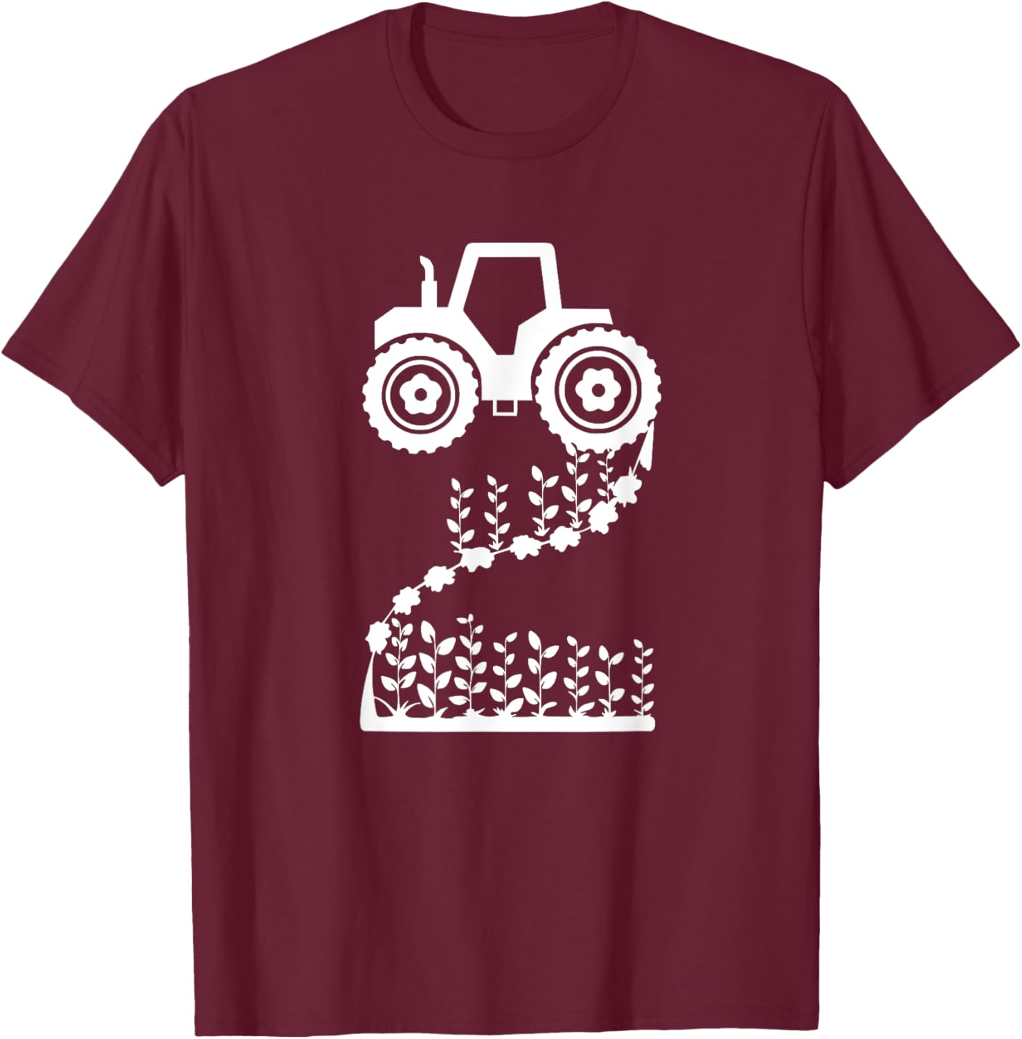 Number 2 Themed 2nd Birthday Tractor Design For Farmer Kids T-Shirt - T-Shirt | Maroon