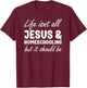 Homeschooling Women Funny I Love Homeschooling and Jesus T-Shirt - T-Shirt | Maroon