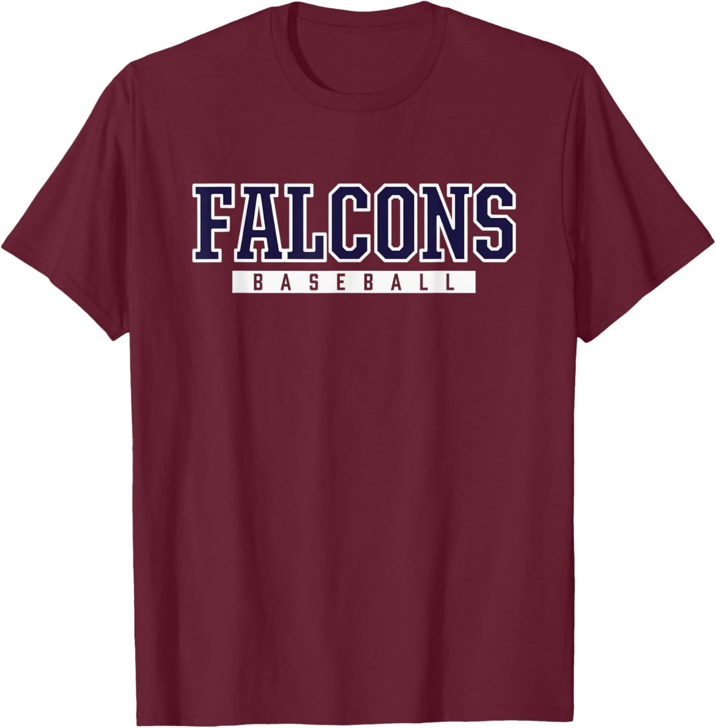 Foothill Falcons Baseball T-Shirt - T-Shirt | Maroon