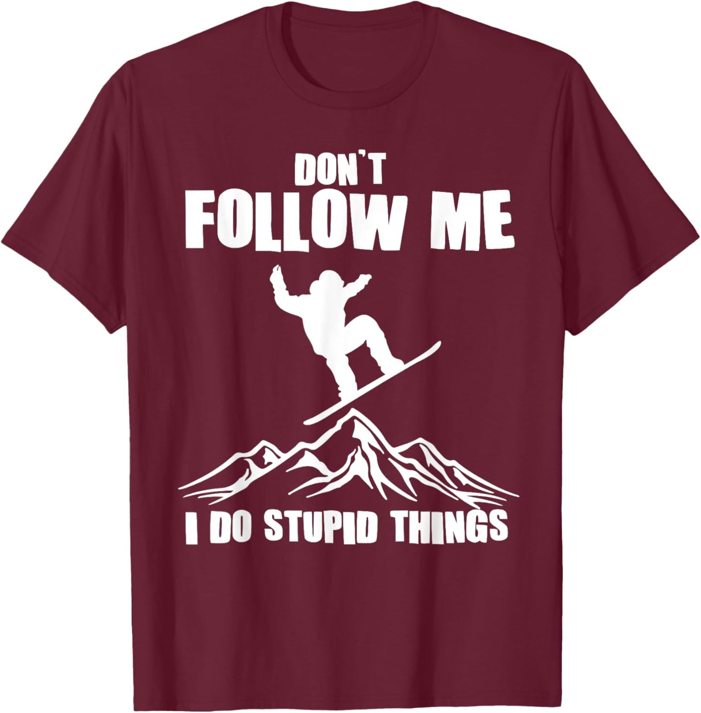 Cool Snowboarding Art Women Snowboard Snowboarder T-Shirt - T-Shirt | Maroon