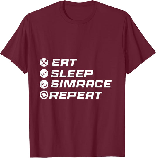 Sim Racer Sim Race Driving Simulator Outfits Sim Racing T-Shirt - T-Shirt | Maroon