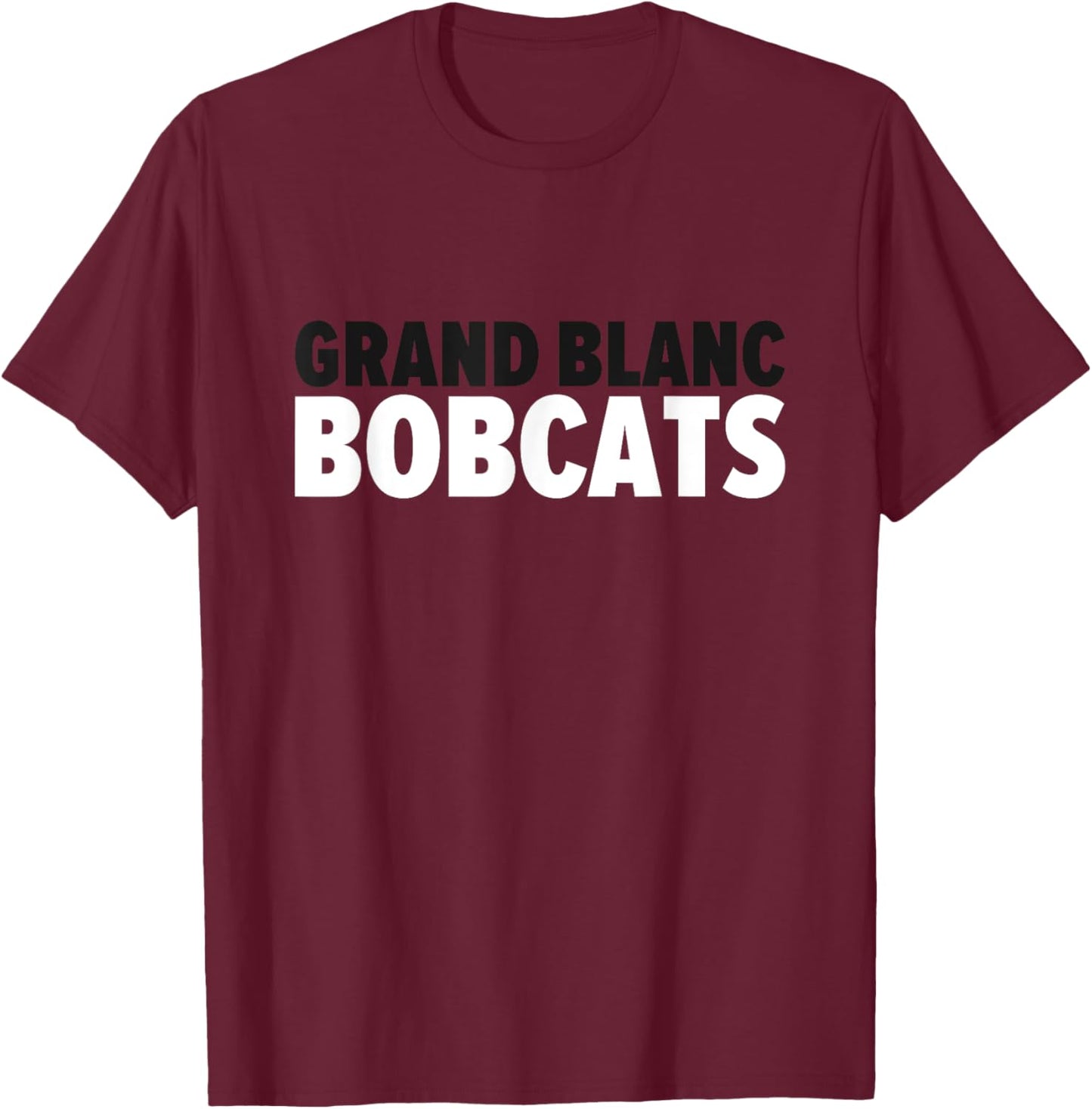Grand Blanc Bobcats Bold T-Shirt - T-Shirt | Maroon