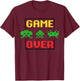 Arcade game Retro gaming Space Pixel art Vintage Invaders T-Shirt - T-Shirt | Maroon