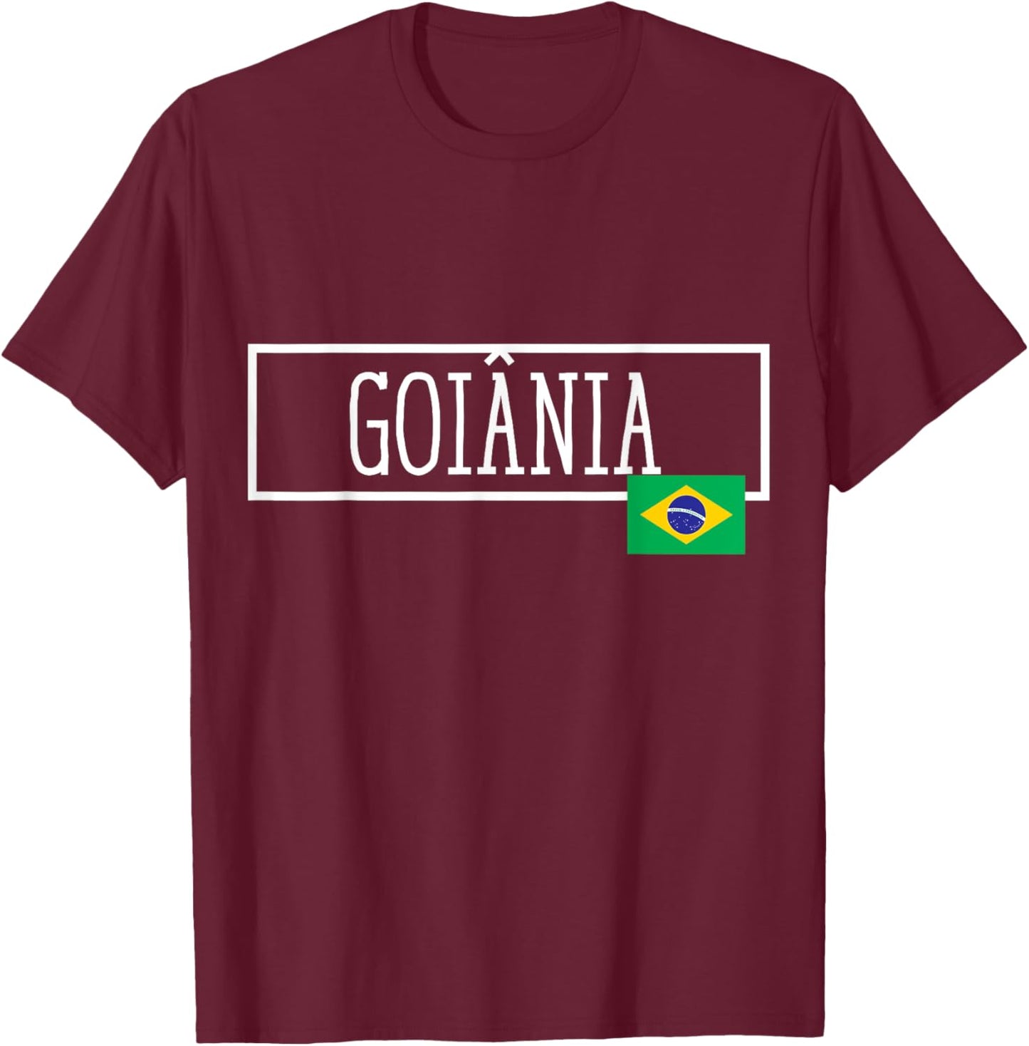 Goiania Brazil Country City Brazilian Fun Women Men Gag T-Shirt - T-Shirt | Maroon