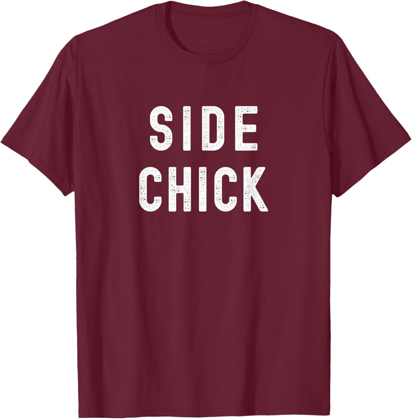 Main Man Side Chick Thanksgiving Meal Matching Couple Pajama T-Shirt - T-Shirt | Maroon