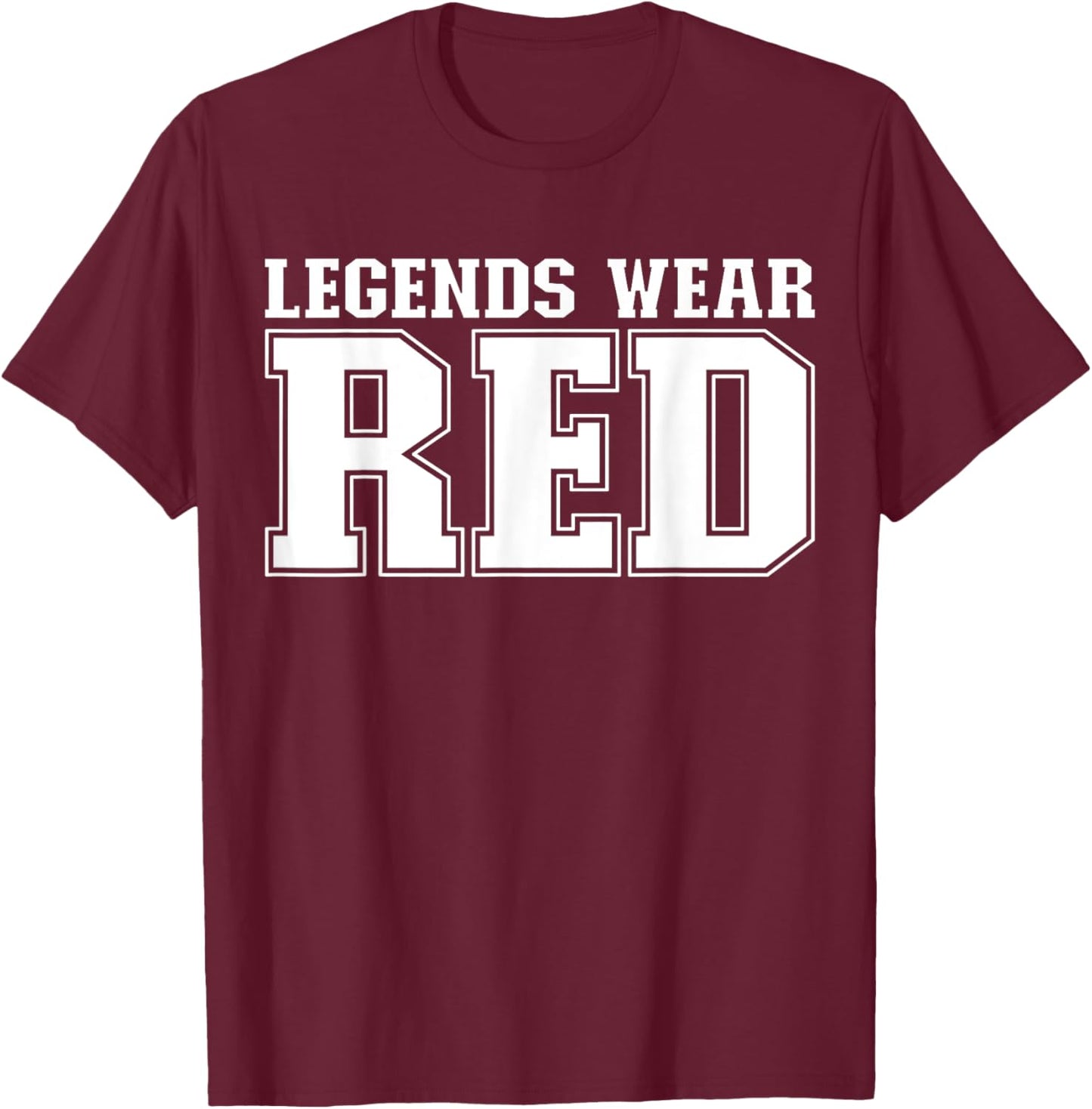 Legends Wear Red Spirit Wear Team Game Color War Funny T-Shirt - T-Shirt | Maroon