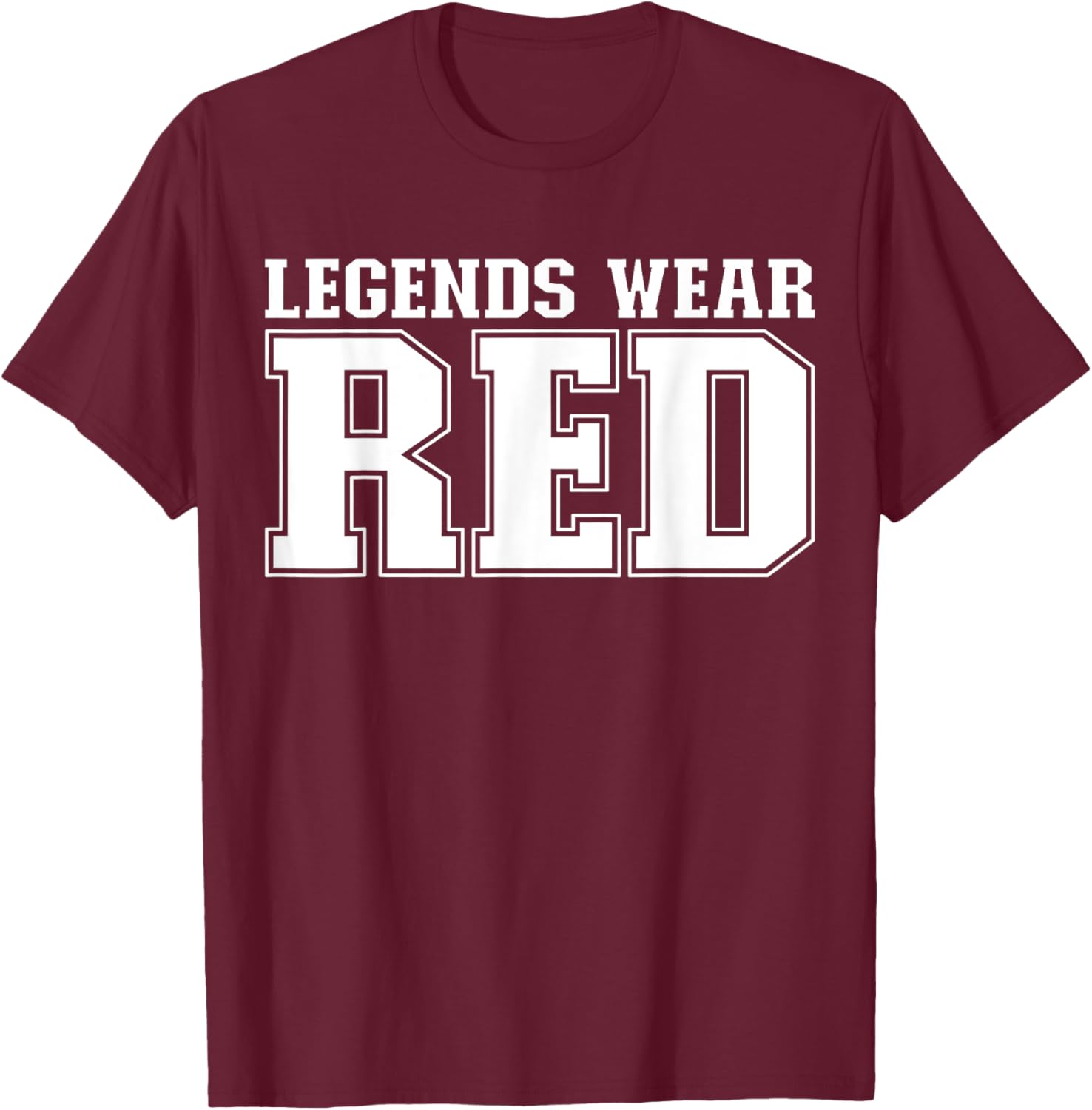 Legends Wear Red Spirit Wear Team Game Color War Funny T-Shirt - T-Shirt | Maroon
