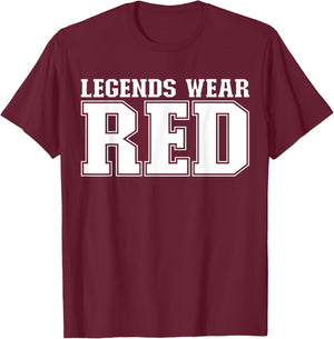 Legends Wear Red Spirit Wear Team Game Color War Funny T-Shirt - T-Shirt | Maroon