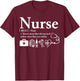 Retro Nurse Definition Women Nurse Week Nicu Icu Rn Er T-Shirt - T-Shirt | Maroon