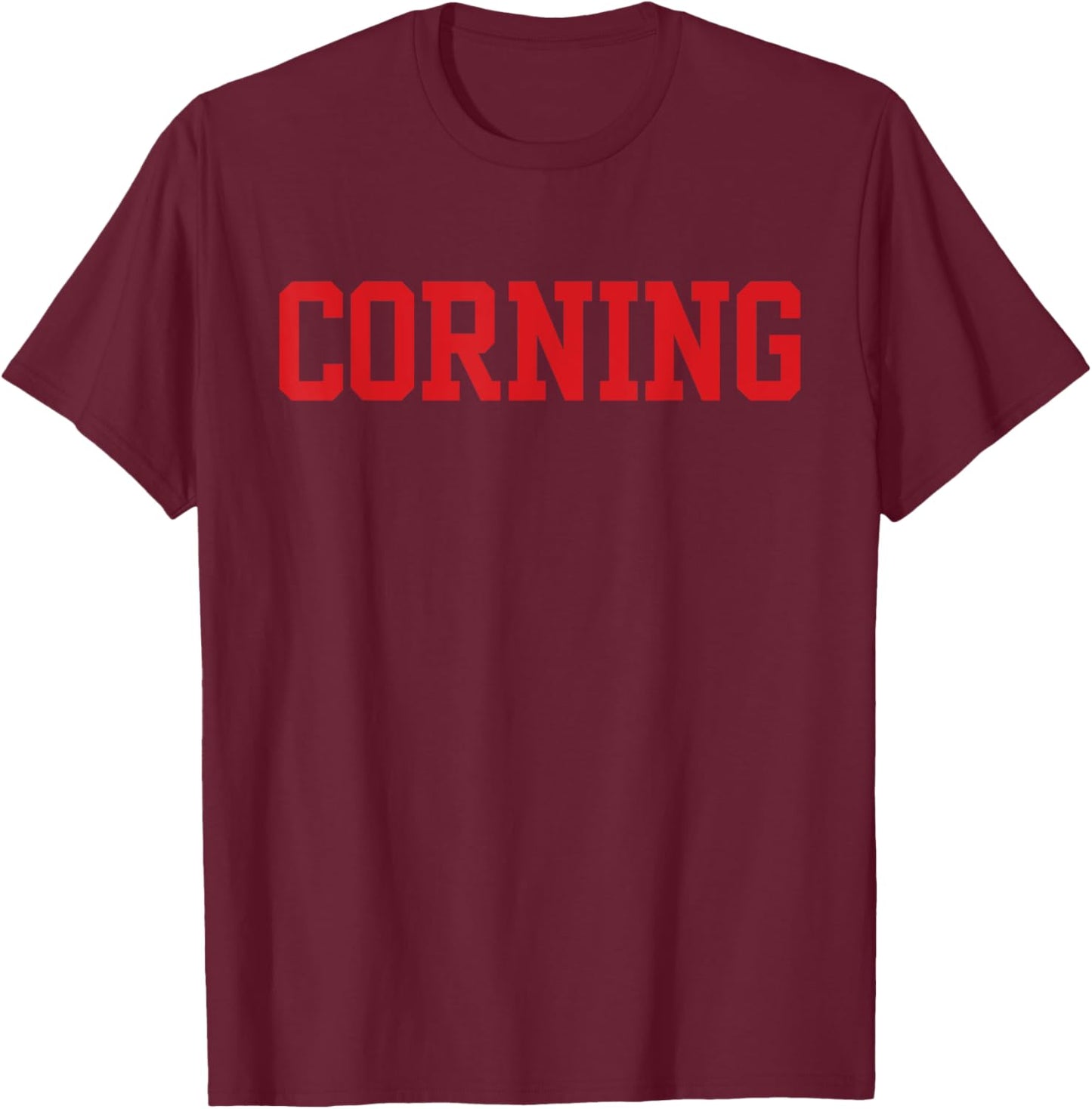 Corning Community College Apparel Sports Fan T-Shirt - T-Shirt | Maroon