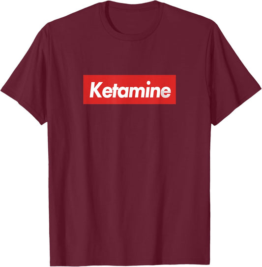 Meme Ketamine Horse -Adults Black Classic Fit Short Sleeve T-Shirt - T-Shirt | Maroon
