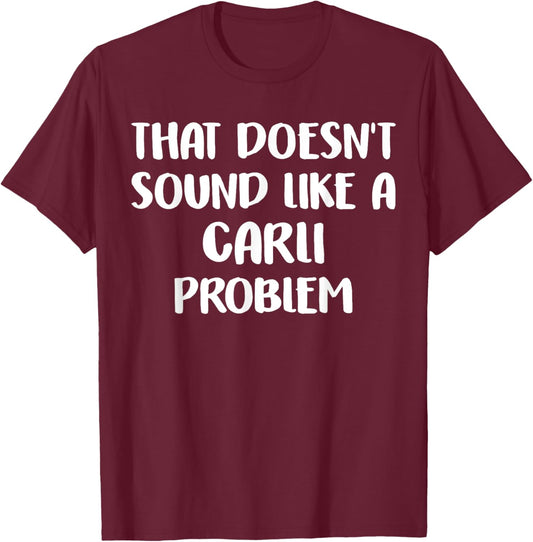 Carli Personalized Cute Flower Girls Carli Name T-Shirt - T-Shirt | Maroon