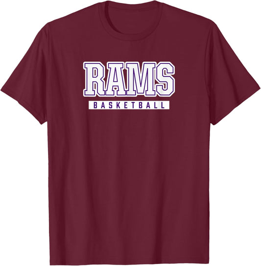 Rams Basketball North Thurston High School T-Shirt - T-Shirt | Maroon