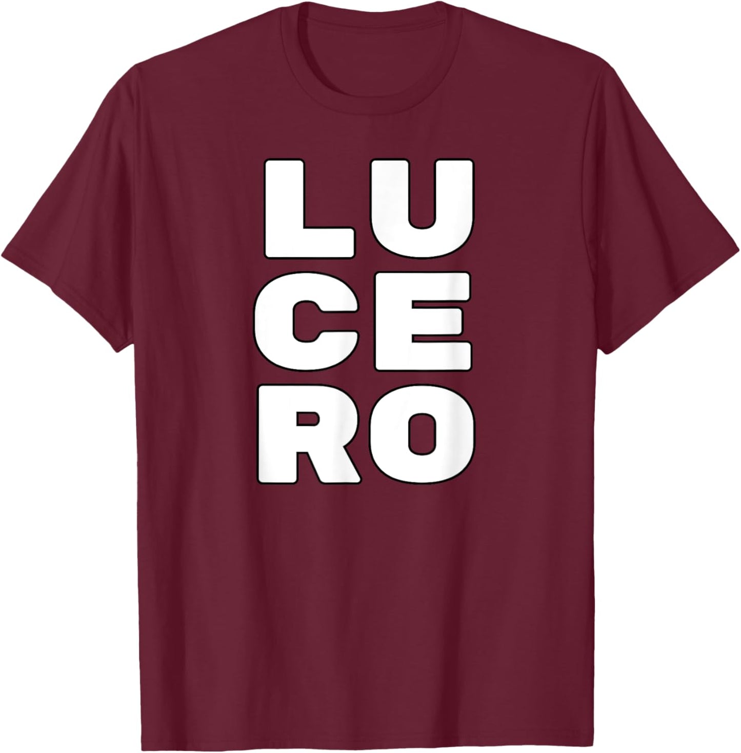 LUCERO Personalized Retro Girls Custom LUCERO Name T-Shirt - T-Shirt | Maroon