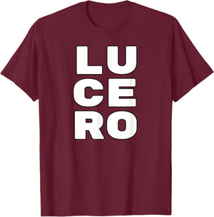 LUCERO Personalized Retro Girls Custom LUCERO Name T-Shirt - T-Shirt | Maroon