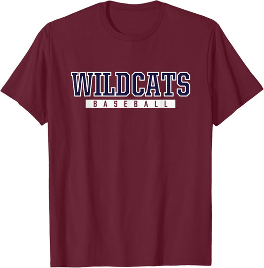 Enterprise Wildcats Baseball T-Shirt - T-Shirt | Maroon