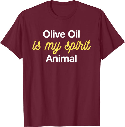Olive Oil Enthusiast EVOO Lover Vegetarian Oleologist Expert T-Shirt - T-Shirt | Maroon