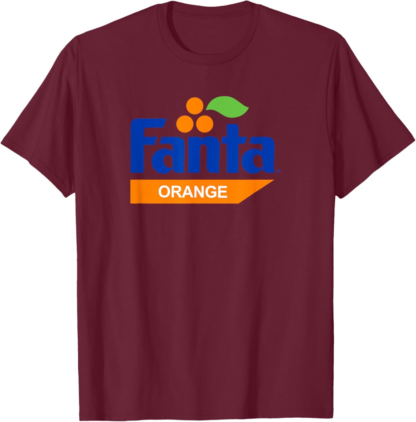 Fanta Orange Retro 1980s Logo T-Shirt - T-Shirt | Maroon