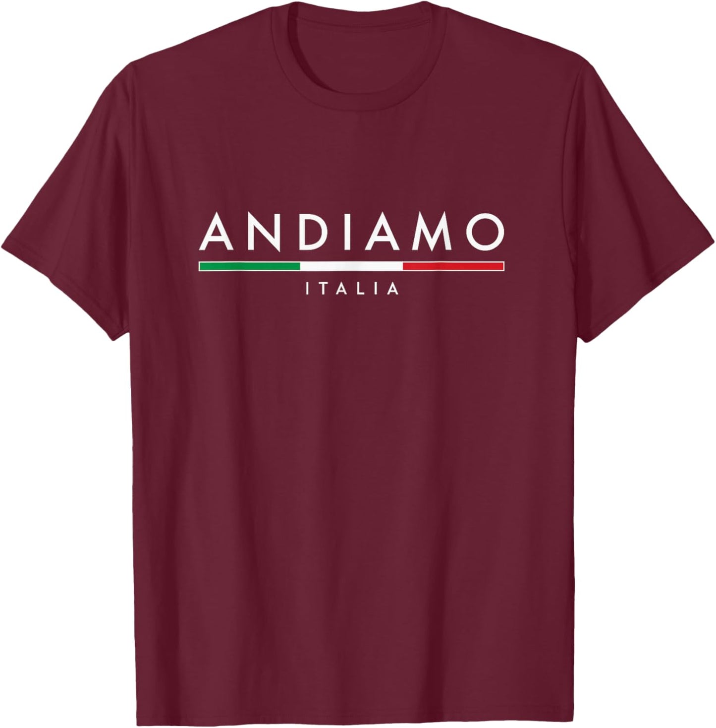 Andiamo Italia Minimalist T-Shirt - T-Shirt | Maroon