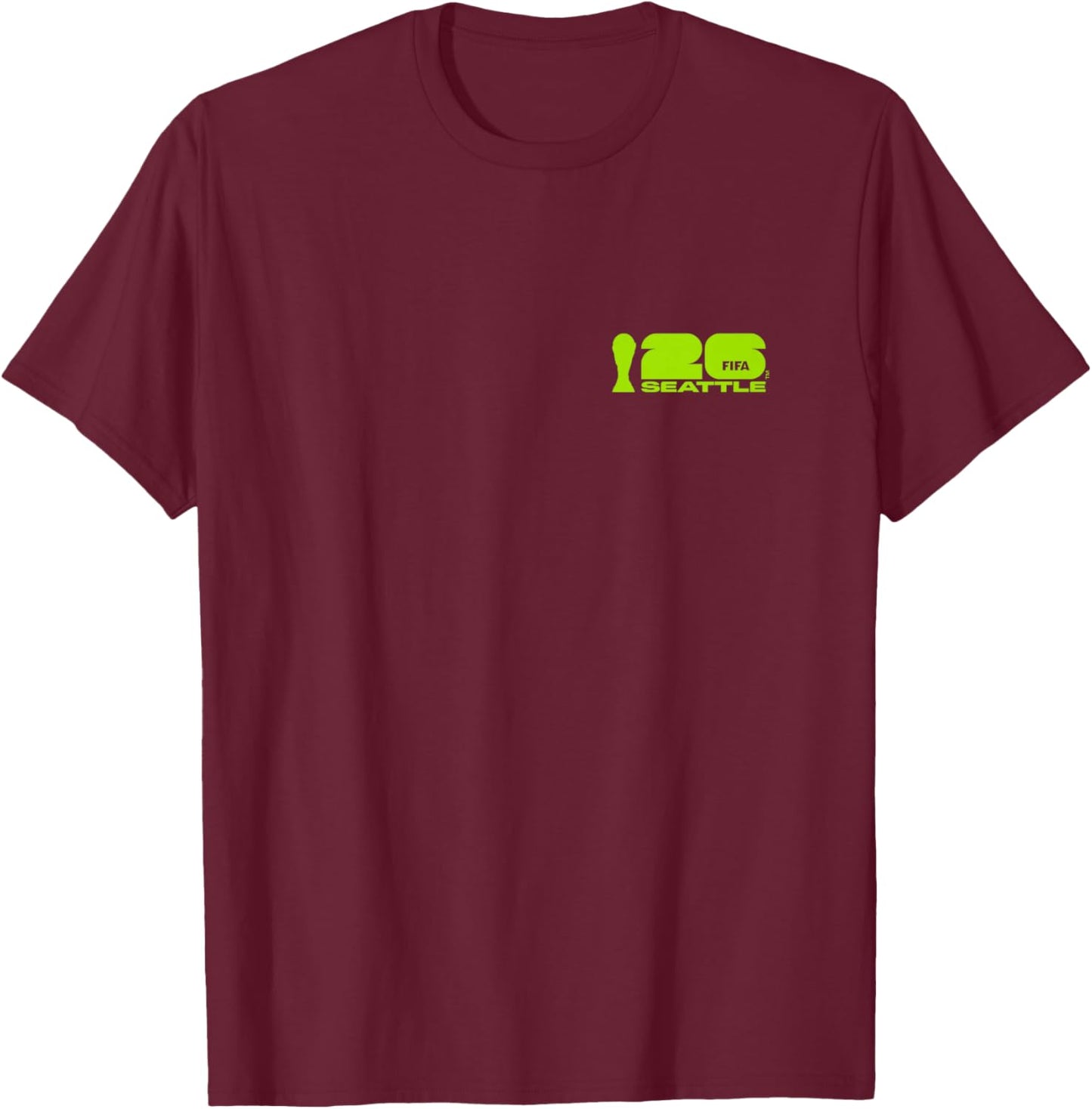 Kids FIFA World CUP26 Seattle Poster T-Shirt - T-Shirt | Maroon