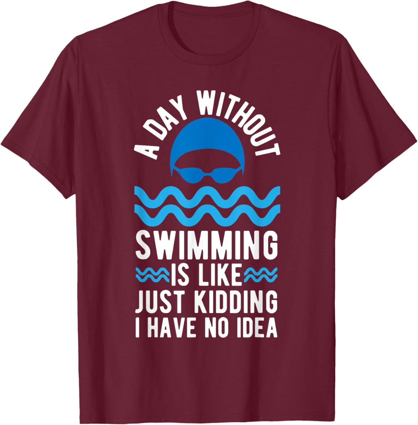 Funny Swimming Art Women Swim Team Coach Swimmer T-Shirt - T-Shirt | Maroon