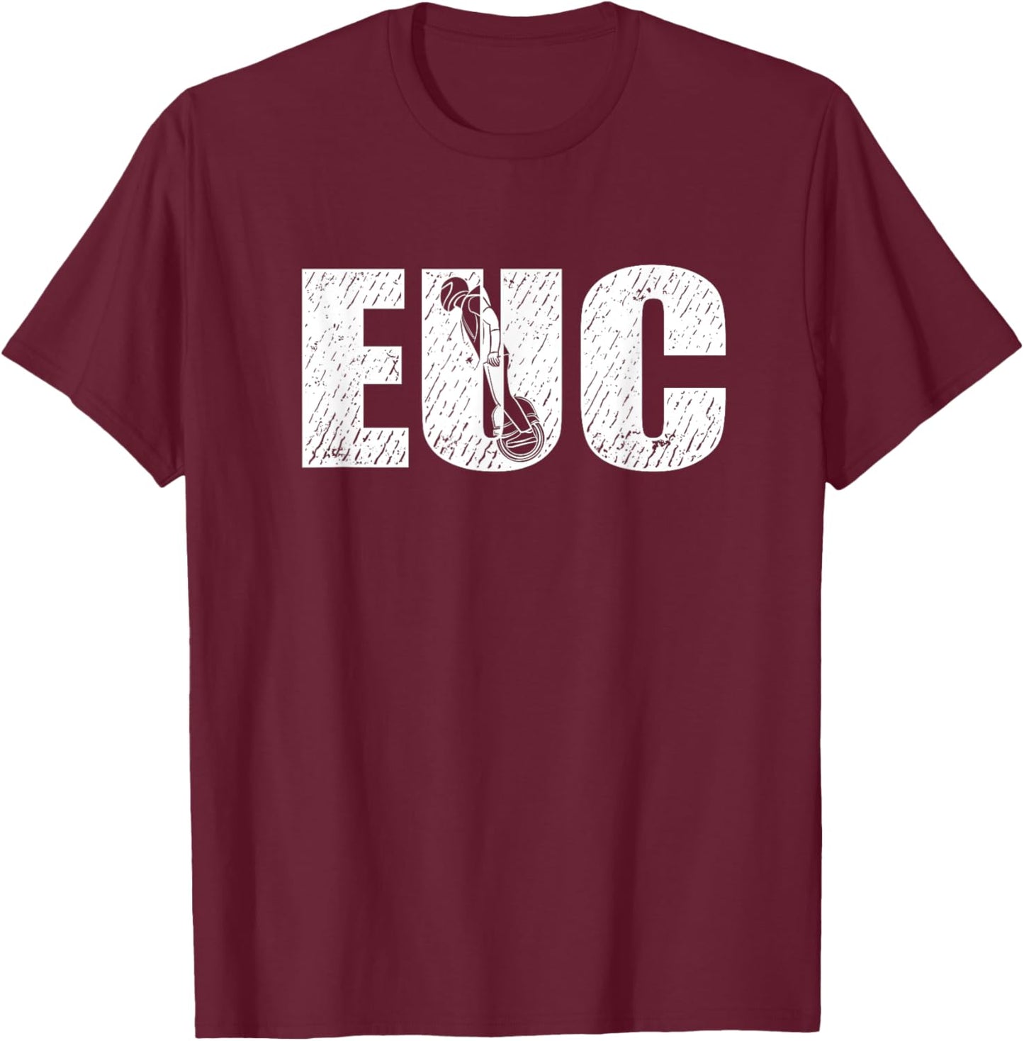 Vintage EUC Electric Unicycle Monowheel T-Shirt - T-Shirt | Maroon