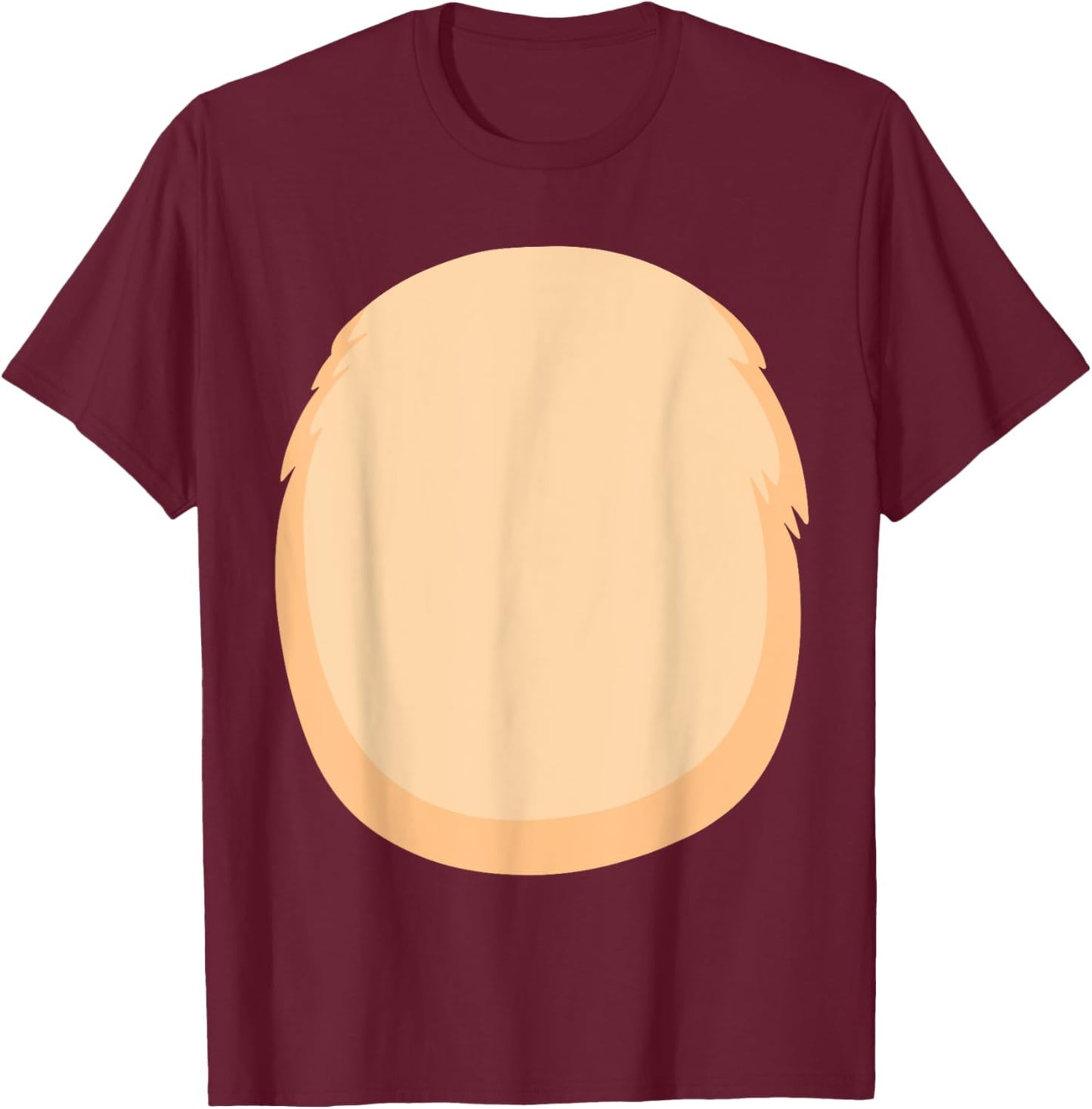 Bear Belly Costume for Halloween Furry Cartoon Stomach Brown T-Shirt - T-Shirt | Maroon