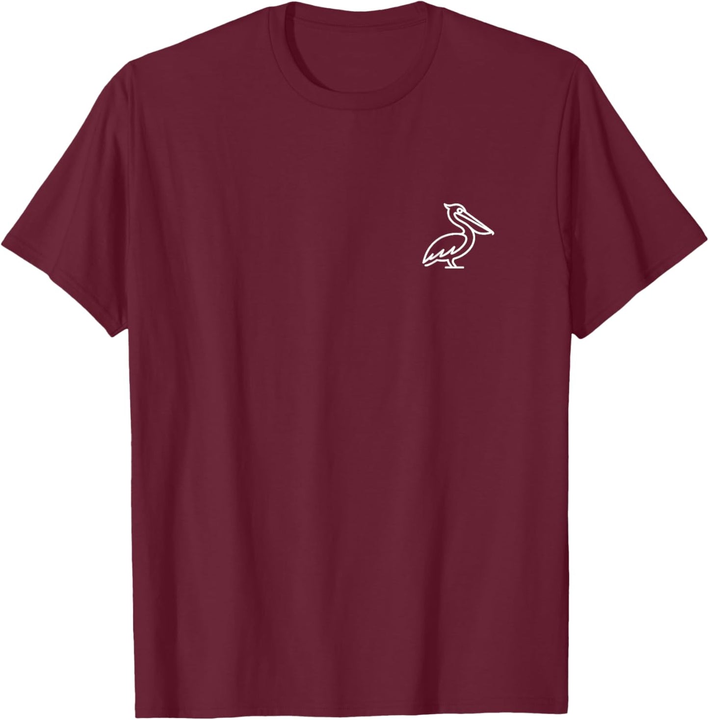 Écusson Minimaliste Pelican T-Shirt - T-Shirt | Maroon