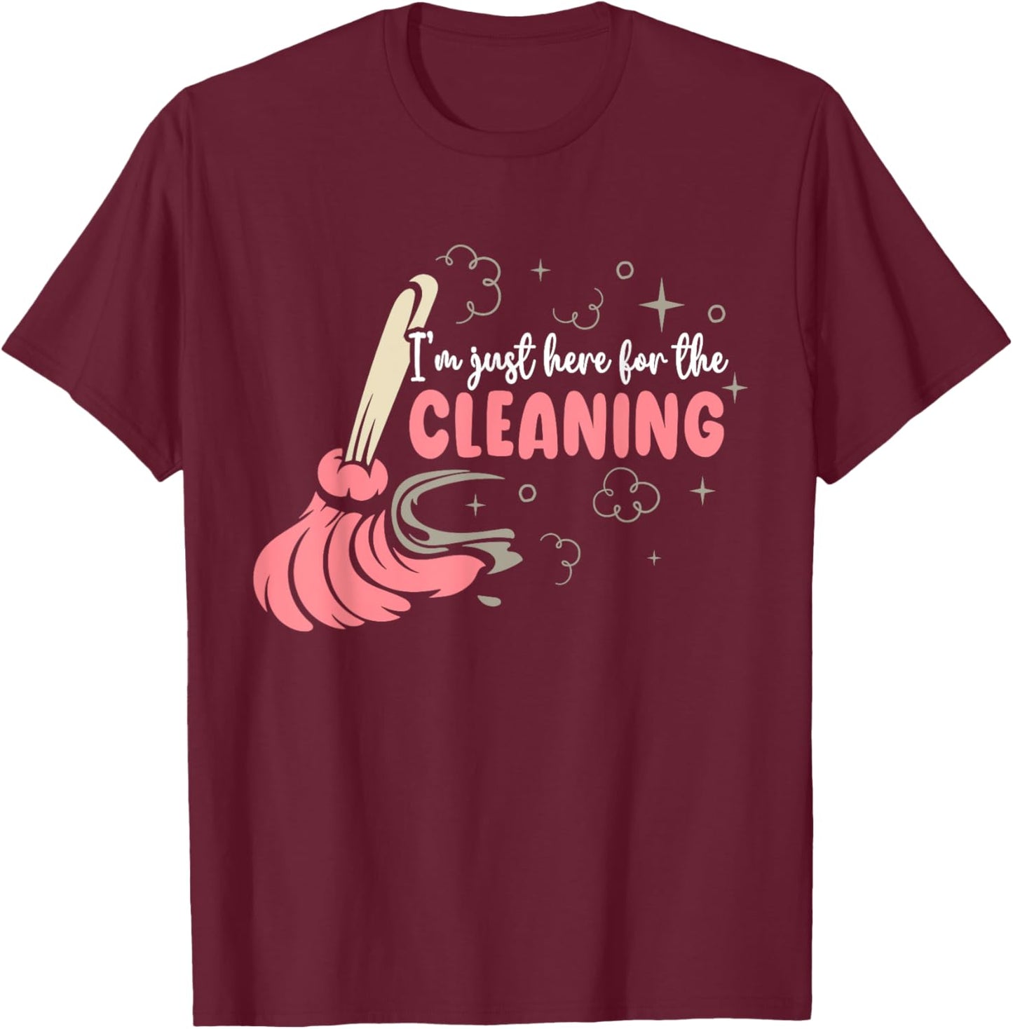 Crew Cleaning Lady Housekeeping T-Shirt - T-Shirt | Maroon