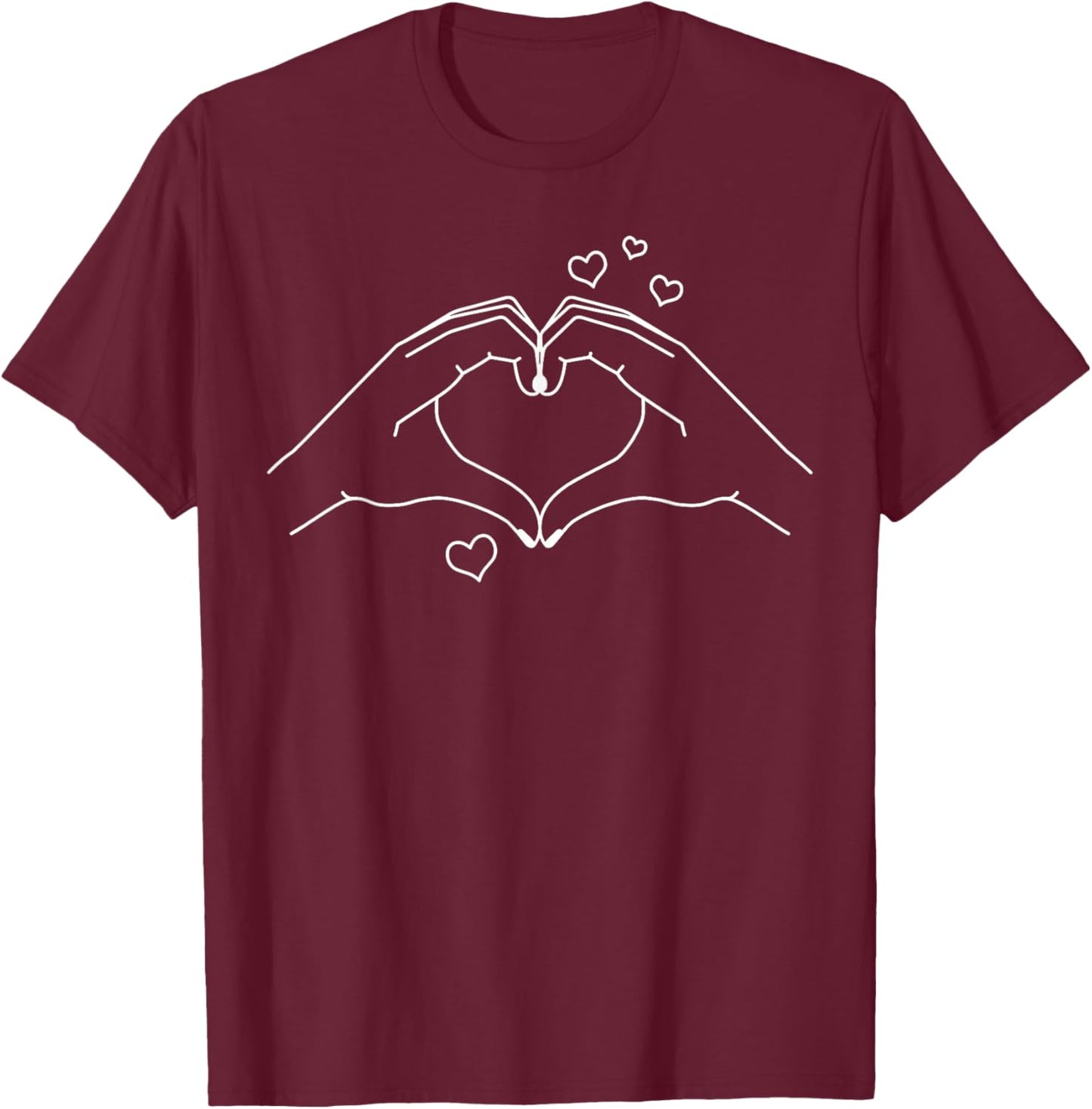 Retro Taylor First Name Girl Vintage 70's 80's Heart Hands T-Shirt - T-Shirt | Maroon