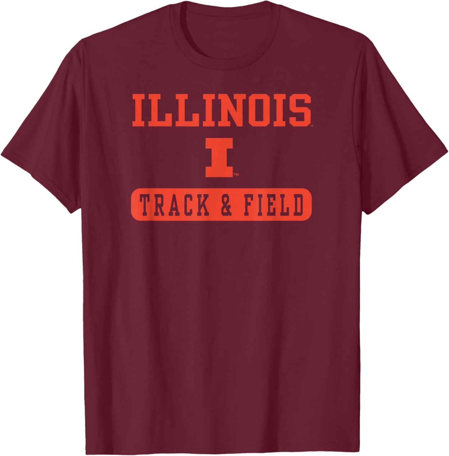 Illinois Fighting Illini Track & Field Officially Licensed T-Shirt - T-Shirt | Maroon