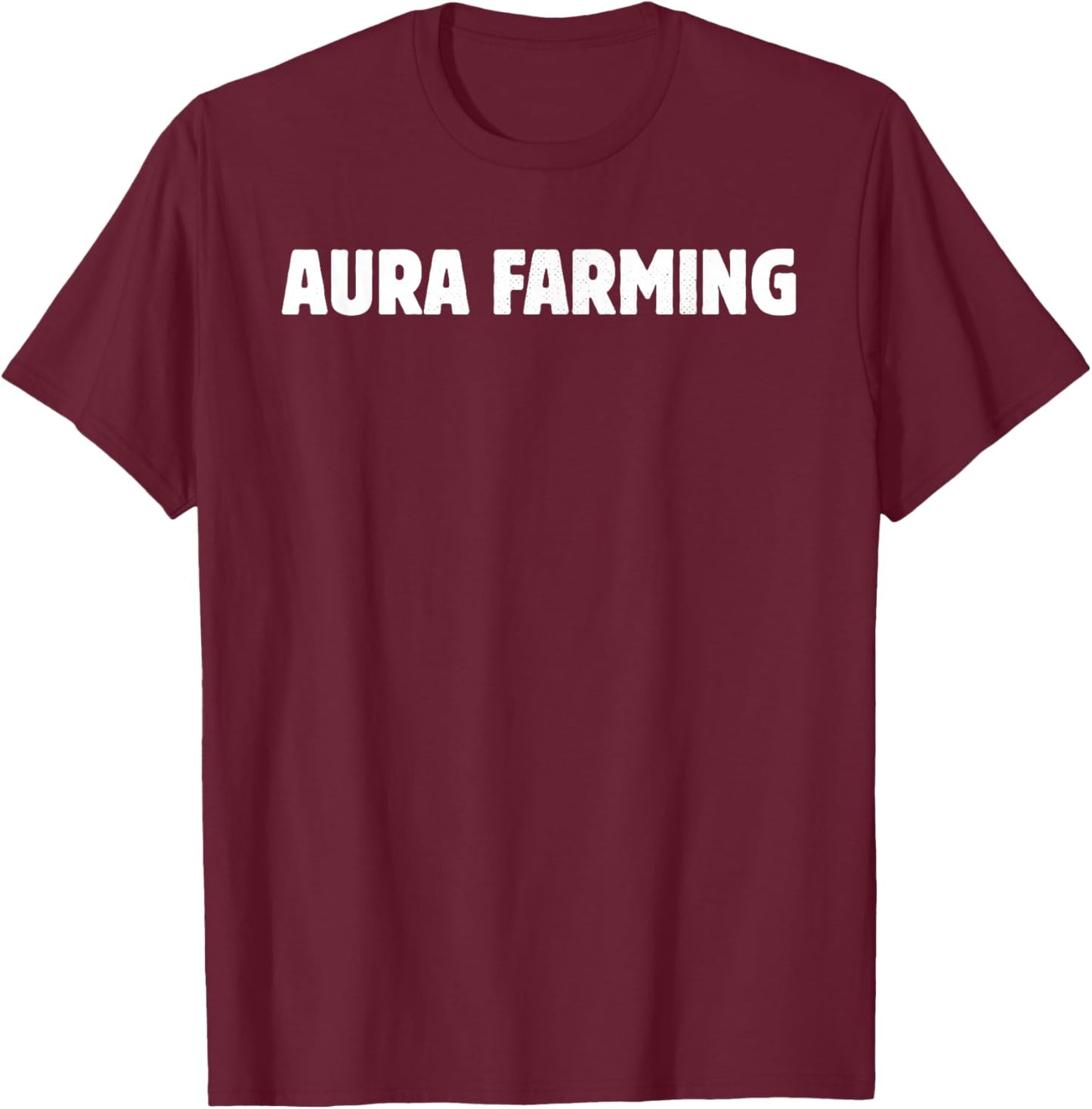 Aura Farming Meme gen Alpha for Kids with Slang Humor T-Shirt - T-Shirt | Maroon