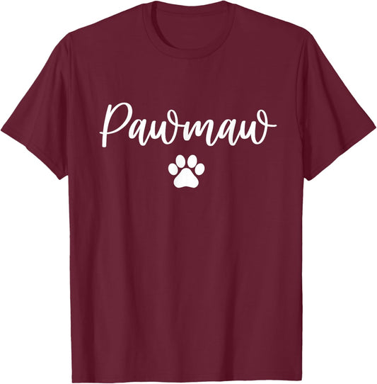 Pawmaw Dog Grandma Love My Granddog Men Women T-Shirt - T-Shirt | Maroon